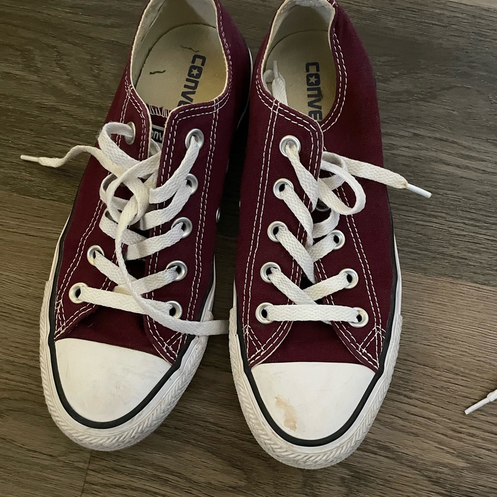 Converse Burgundy Low-Top Sneakers